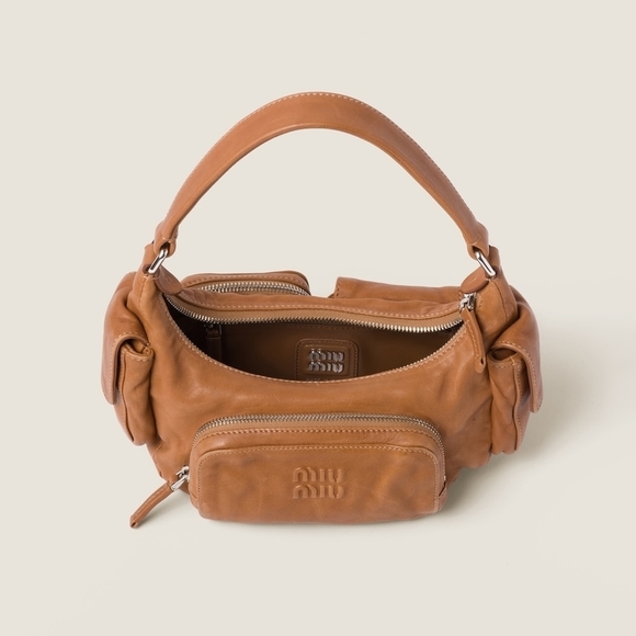 Miu Miu Nappa Pocket Bag Camel - Picture 3 of 5